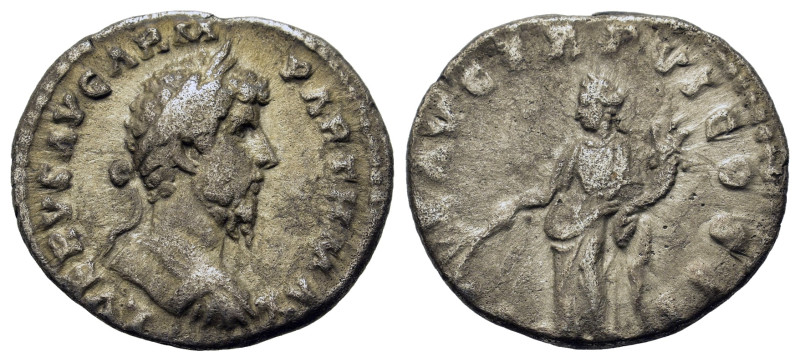 Lucius Verus (161-169). AR Denarius (23,4mm, 3.2g). Rome, AD 165-166. Laureate a...