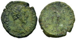 Divus Marcus Aurelius (died AD 180). Æ As (24,9mm, 9.9g). Bare head of Marcus Aurelius r. R/ Eagle on globe, head left, around CONSECRATIO, S C below....