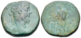 Commodus (177-192). Æ Sestertius (27mm, 20,52g, 6h). Rome. Laureate head r. R/Commodus standing l., sacrificing over lighted tripod to l. RIC 441.