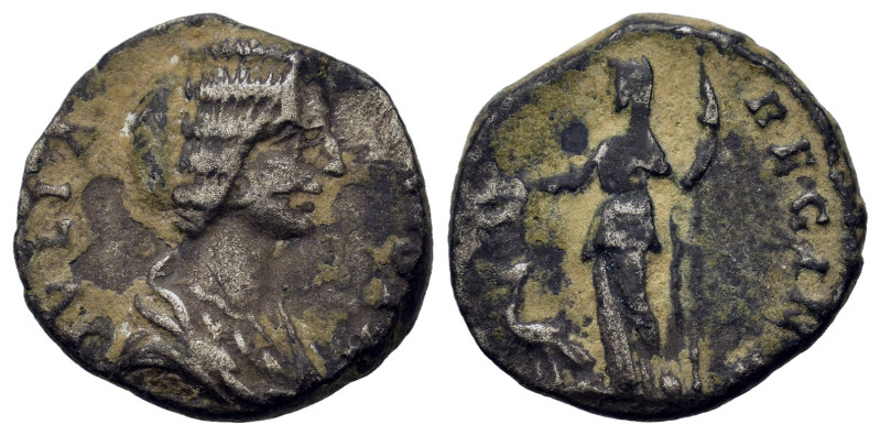 Julia Domna (Augusta, AD 193-217). Fourrè Denarius (16,4mm, 2.9g). Rome. Draped ...