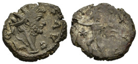Imitating Gallienus. Late 3rd century AD-5th century AD. Æ (18,7mm, 3.5g). Radiate head r. R/ Sol standing l.