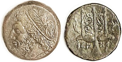 SYRACUSE, Æ19, Hieron II, 275-215 BC, Poseidon hd l./ trident, S1223; VF, nrly c...