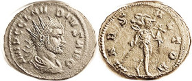 CLAUDIUS II, Ant, MARS VLTOR, Mars adv r, Choice VF-EF/VF, centered on large oval flan, glossy dark brown patina, good strike, sharp portrait. (A VF r...