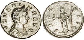 SEVERINA, Denarius, VENVS FELIX, Venus stg l, A below; Choice VF+, well centered & struck, glossy dark brown. (A GVF brought $280, Astarte 4/04.)