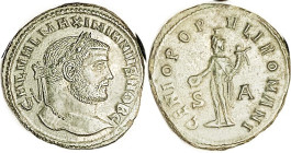 GALERIUS, as Caes, Follis, GENIO POPVLI ROMANI, Genius stg l, S-A; Choice AEF, well centered & boldly struck, good greenish-brown surfaces with silver...