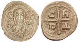 ANONYMOUS, Follis (Romanus IV), S-1866, Christ bust/ C-R/P-D in cross; AVF, well centered on large flan, medium brown, well struck for this, Christ's ...