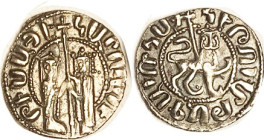 ARMENIA, Hetoum I, 1226-70, Hetoum & Zabel hldg big cross/Lion rt, Choice AEF/VF+, well struck, excellent metal with nice deep tone. (A GVF brought $4...