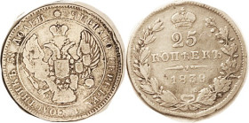 25 Kopeck 1839, VG-F minor rim ding.