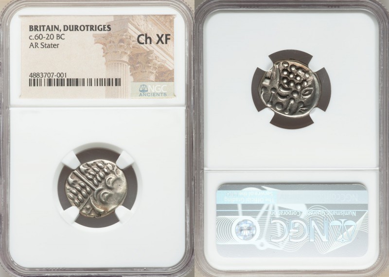 BRITAIN. Durotriges. Ca. 60-20 BC. AR stater (19mm, 7h). NGC Choice XF. Devolved...