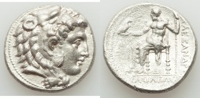 MACEDONIAN KINGDOM. Alexander III the Great (336-323 BC). AR tetradrachm (27mm, 16.73 gm, 6h). XF, porosity, lamination flaw. Late lifetime to early p...