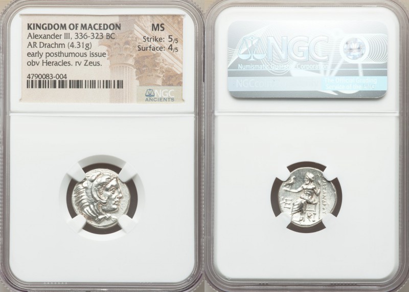 MACEDONIAN KINGDOM. Alexander III the Great (336-323 BC). AR drachm (17mm, 4.31 ...