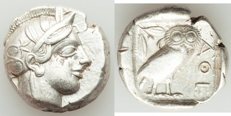 ATTICA. Athens. Ca. 440-404 BC. AR tetradrachm (25mm, 17.11 gm, 10h). XF. Mid-ma...
