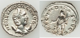 Herennia Etruscilla (AD 249-253). AR antoninianus (22mm, 3.84 gm, 1h). AU. Rome. HER ETRVSCILLA AVG, draped bust of Herennia Etruscilla right on cresc...