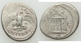 ANCIENT LOTS. Roman Republican. Ca. 83-43 BC. Lot of two (2) AR denarii. About VF-VF. Includes: Q. Antonius Balbus (ca. 83/2 BC), About VF // Petilliu...