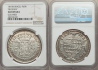João Prince Regent 960 Reis 1810-B AU Details (Cleaned) NGC, Bahia mint, KM307.1. A scarce legend variety with the word REGENS erroneously engraved as...