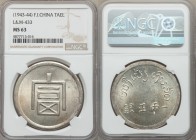 Yunnan. Republic Tael ND (1943-1944) MS63 NGC, KM-X2 (French Indo-China), Kann-940, L&M-433, Lec-324. Struck for use in French Indo-China. A radiant s...