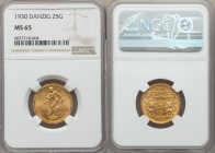 Free City gold 25 Gulden 1930 MS65 NGC, KM150, Fr-44. Only 4,000 struck. A brilliant gem. 

HID09801242017