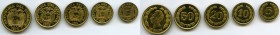 Republic 5-Piece Uncertified Mint Set 1970-1976, 1) 5 Centavos - UNC. 17mm. 1.88gm. 2) 10 Centavos - UNC. 19mm. 2.90gm. 3) 20 Centavos - UNC. 21mm. 3....
