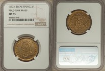Henri V brass Essai 2 Francs ND (1833) MS63 NGC, KMX-E30a. 28mm. From the Engelen Collection of World Coinage

HID09801242017