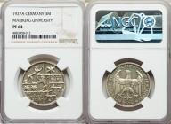 Weimar Republic Proof 3 Mark 1927-A PR64 NGC, Berlin mint, KM53. From the Engelen Collection of World Coinage

HID09801242017