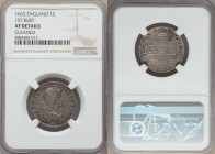 Charles II Shilling 1663 XF Details (Cleaned) NGC, KM418.2, S-3371. First bust type, interlinked C's in angles. From the Engelen Collection of World C...