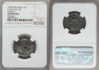 James II tin Farthing 1684 AU Details (Tooled) NGC, KM447 (Rare), Peck-545var. (tin). A very scarce type infrequently found in such strong condition. ...