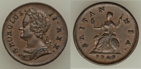 George II Farthing 1741 XF, London mint, KM581.1, S-3721. 24mm. 5.20gm. From the Engelen Collection of World Coinage

HID09801242017