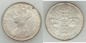 Victoria "Gothic" Florin 1864 XF, KM746.3. 29mm. 11.20gm. Light gray toning over surface. From the Engelen Collection of World Coinage

HID09801242017