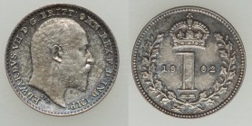 Edward VII 4-Piece Uncertified Maundy Set 1902 UNC, KM-MDS158. Set includes 1,2,3,& 4 Pence. Three of the coins are nicely toned and assume from match...