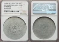 Danish Colony. Royal Greenland Trade Company aluminum 500 Ore ND (1905) VF Details (Scratches) NGC, KM-Tn25. Struck for the Angmagssalik Community. Fr...