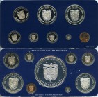 Republic Pair of Uncertified Mint Sets (Total: 17 Coins) 1982-1985, includes both the 1982 and 1985 Franklin mint proof sets, the 1982 containing the ...