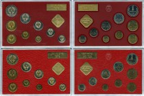 USSR Pair of Uncertified Mint Sets (Total: 18 Coins) 1975-1976, includes two complete mint sets, dating from 1975 and 1976, respectively, each contain...