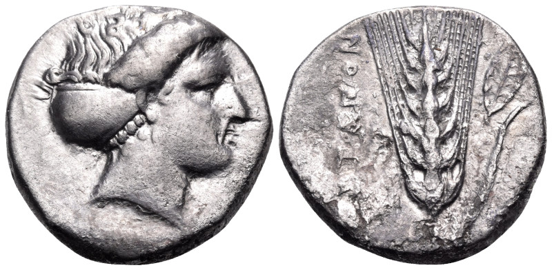 LUCANIA. Metapontum. Circa 400-340 BC. Nomos or Didrachm (Silver, 20.5 mm, 7.73 ...