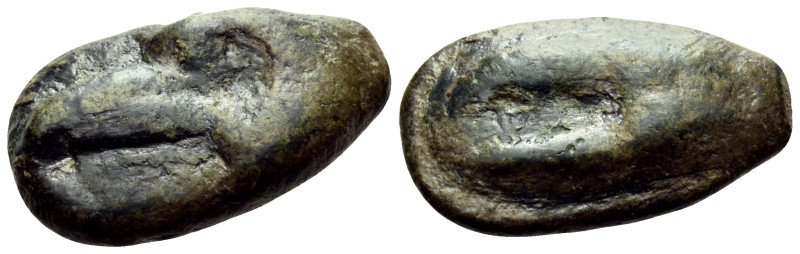 SICILY. Akragas. Circa 440-430 BC. Onkia (Bronze, 20 mm, 4.82 g, 6 h). Head of e...