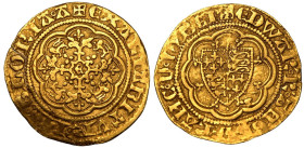 ND (1351-1361) Gold Quarter-noble Cross mintmark Very fine, wavy flan
