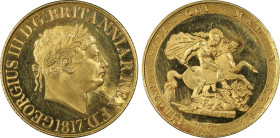 1817 Gold Sovereign Proof Single Finest PCGS PR64 DCAM