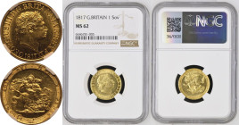 1817 Gold Sovereign NGC MS 62