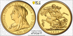 1893 Gold Sovereign Proof PCGS PR64 DCAM