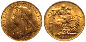 1901 Gold Sovereign PCGS MS62