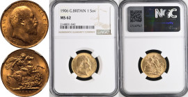 1906 Gold Sovereign NGC MS 62