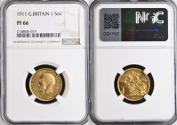 1911 Gold Sovereign Proof NGC PF 66