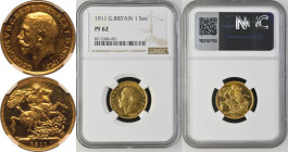 1911 Gold Sovereign Proof NGC PF 62