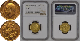 1911 Gold Sovereign Proof NGC PF 61