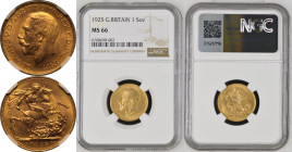 1925 Gold Sovereign NGC MS 66