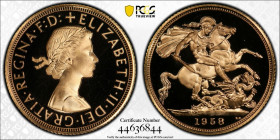 1958 Gold Sovereign Proof Single Finest PCGS PR69 DCAM