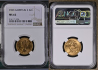 1966 Gold Sovereign NGC MS 66