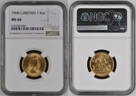 1968 Gold Sovereign NGC MS 66