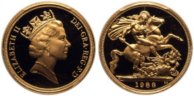 1988 Gold Sovereign Proof PCGS PR70 DCAM Box & COA