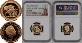 2017 Gold Sovereign 200th Anniversary Struck on the Day Proof Plain Edge NGC MS 70 DPL