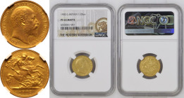 1902 Gold Half-Sovereign Matte proof NGC PF 63 MATTE